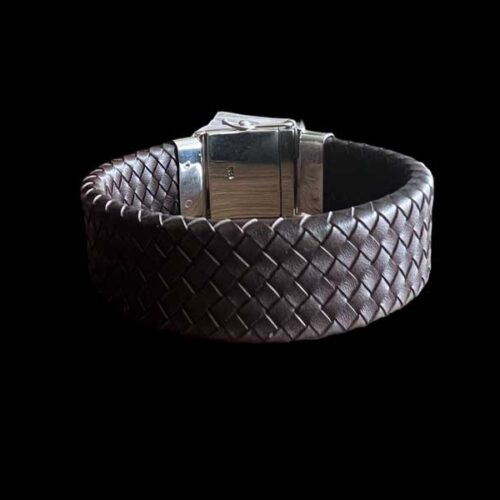 Lederen heren armband Finn brown
