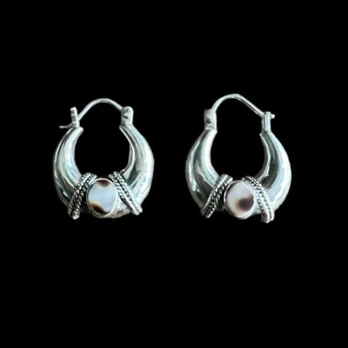 Zilveren oorbellen Nina leopard