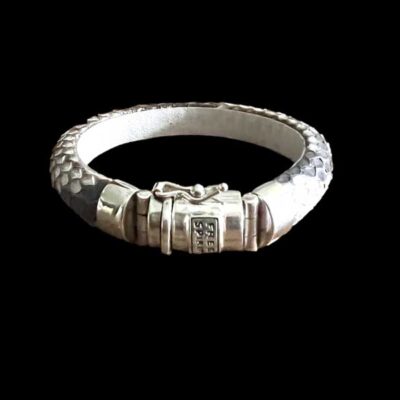 Lederen  dames en heren armband Goja beige