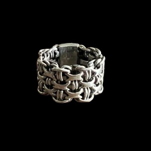 Zilveren dames en heren ring Brother