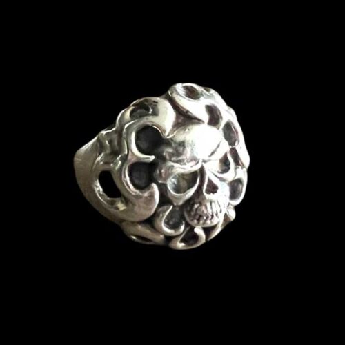 Zilveren heren ring Skull