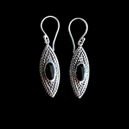 Zilveren oorbellen Suus black