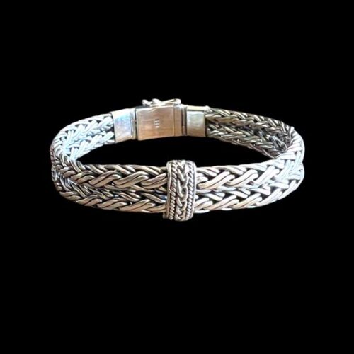 Zilveren dames en heren armband Fire