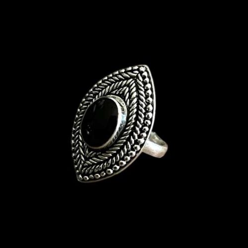 Zilveren dames ring Suus black