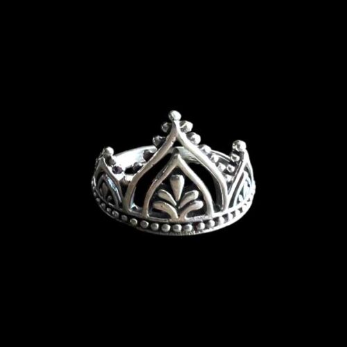 Zilveren dames ring Crown