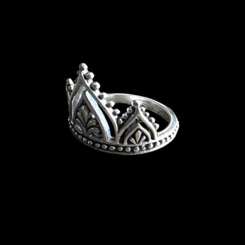 Zilveren dames ring Crown