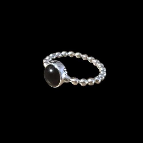 Zilveren dames ring Mirthe black