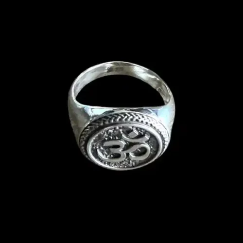 Zilveren dames en heren ring Ohm large