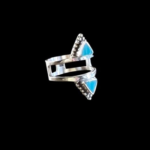 Zilveren dames ring Dominique blue