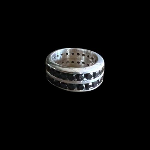 Zilveren dames ring Jessica black