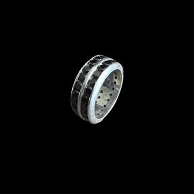 Zilveren dames ring Jessica black