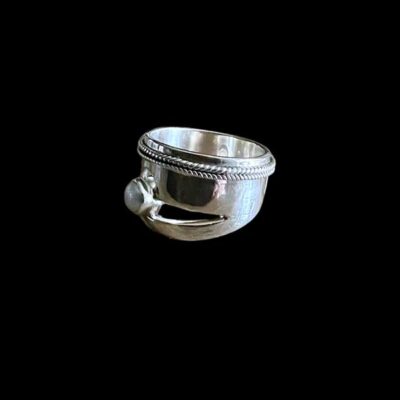 Zilveren dames ring Leona white
