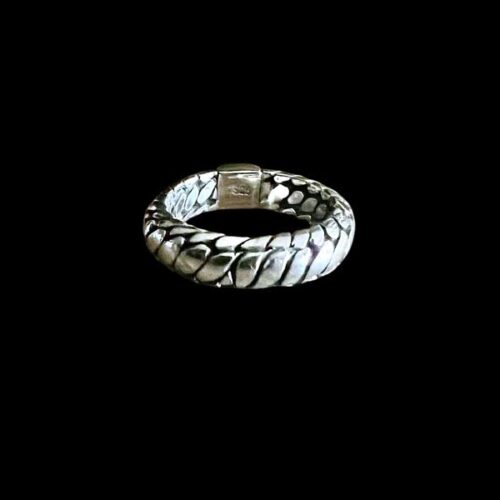 Zilveren dames en heren ring Strong blue smal