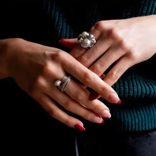 Zilveren dames ring Pearl