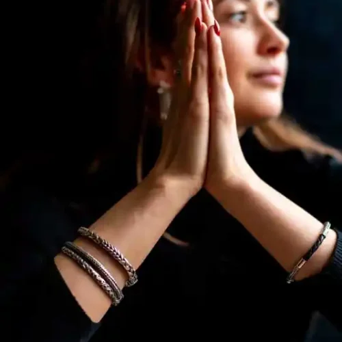 Zilveren dames en heren armband Liv