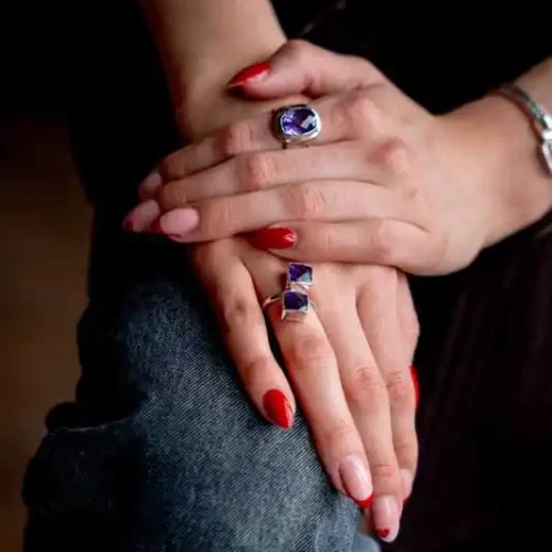 Zilveren dames ring Winter big