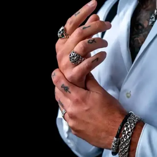 Zilveren dames en heren armband Brother