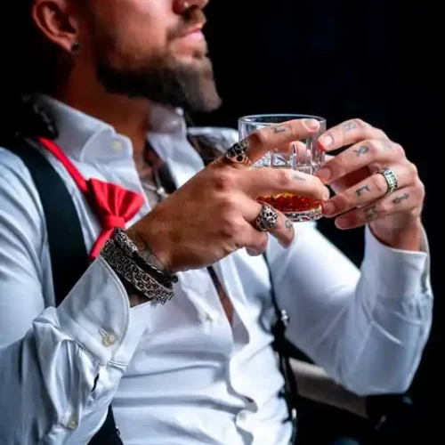 Zilveren heren ring Skull