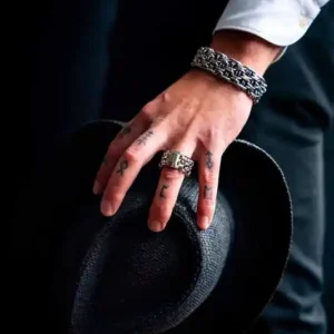 Zilveren dames en heren armband Brother large