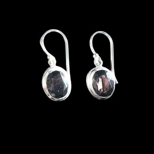 Zilveren oorbellen Autumn ovaal