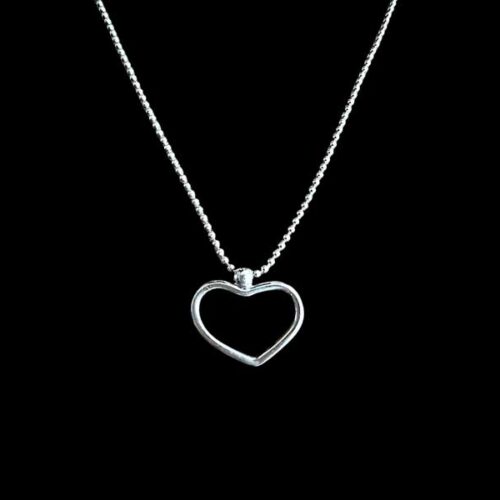 Zilveren ketting Sweet hart large