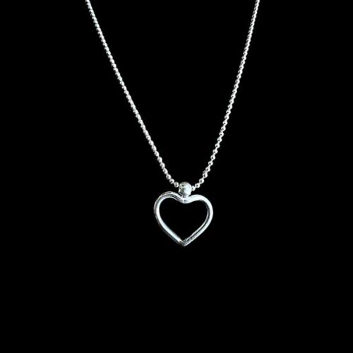 Zilveren ketting Sweet hart medium