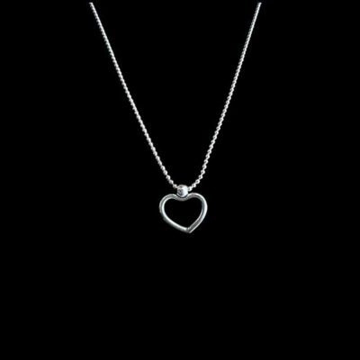 Zilveren ketting Sweet hart smal