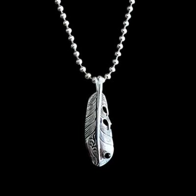 Zilveren hanger Indiana black