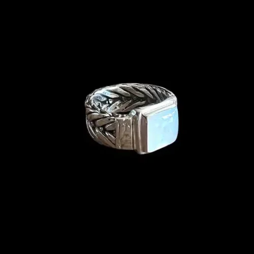 Zilveren dames en heren ring Pride white