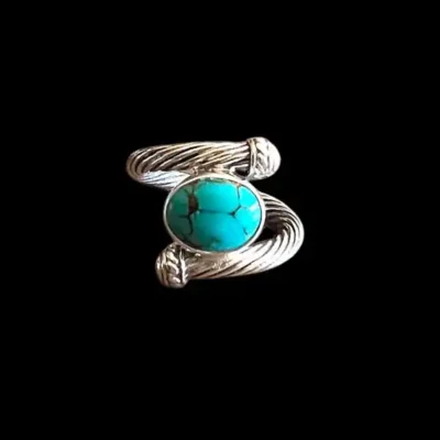 Zilveren dames ring Pirus blue