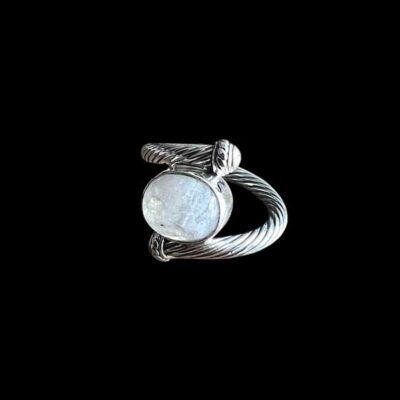 Zilveren dames ring Pirus white