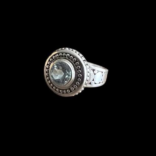 Zilveren dames ring Jawan light blue