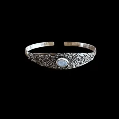 Zilveren dames armband Siti white