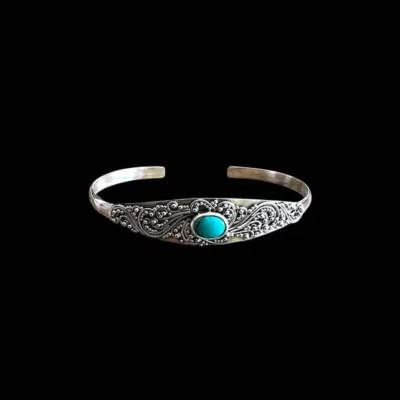 Zilveren dames armband Siti blue
