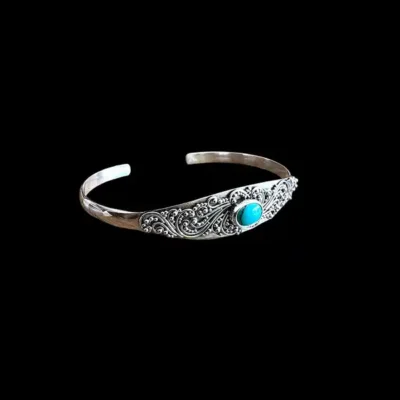 Zilveren dames armband Siti blue