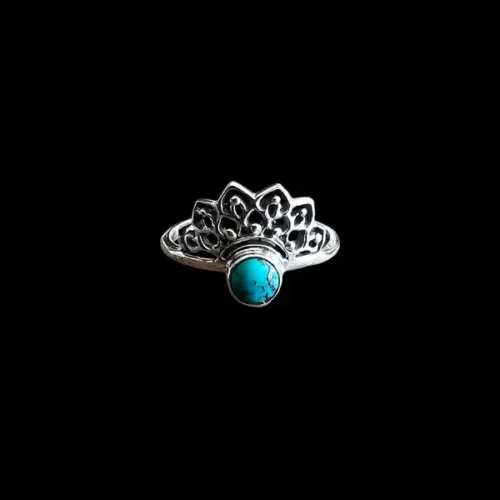 Zilveren dames ring Linde blue