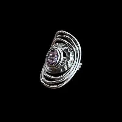 zilveren dames ring lovi pink