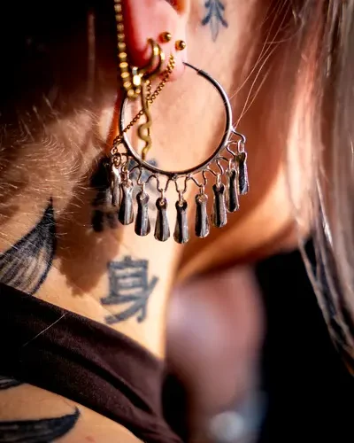 Zilveren oorbellen Atika