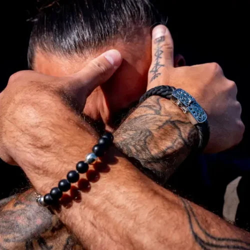 Lederen armband Michael