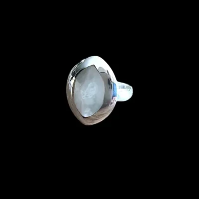 Zilveren dames ring Nila white