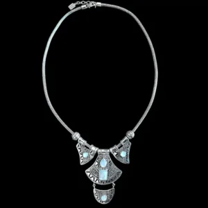 Zilveren ketting Batur india white