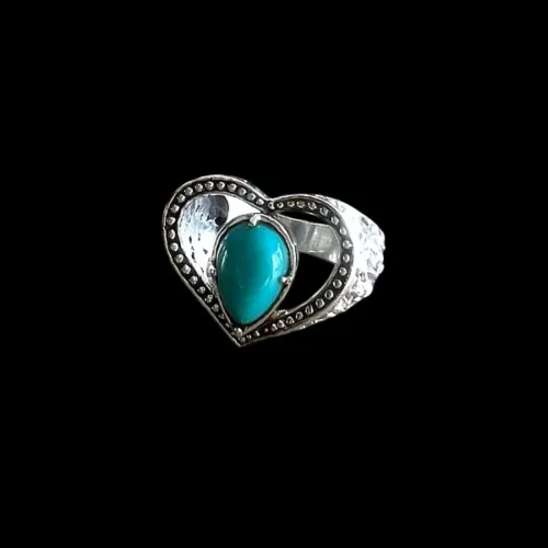 Zilveren dames ring Flowers of love blue