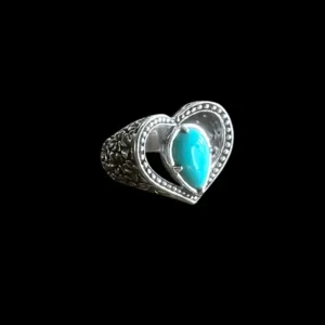 Zilveren dames ring Flowers of love blue