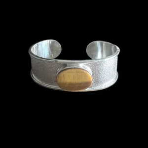 Zilveren dames en heren armband Yoko brown