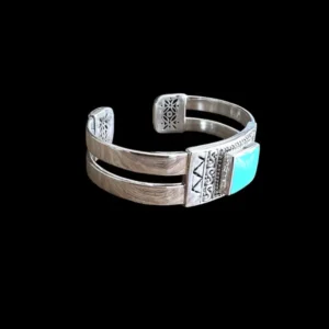 Zilveren dames en heren armband Batur curve