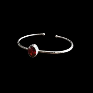 Zilveren dames armband Aulia red