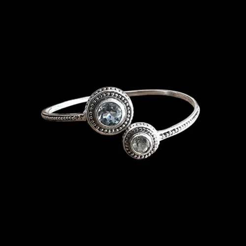 Zilveren dames armband Jawan light blue