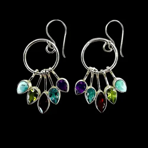 Zilveren oorbellen Colori