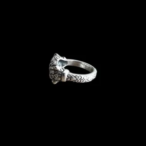 Zilveren dames ring Panter