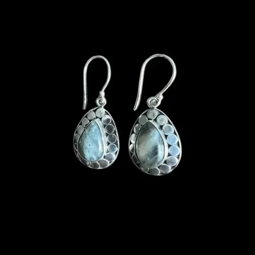 Zilveren oorbellen Loulou grey